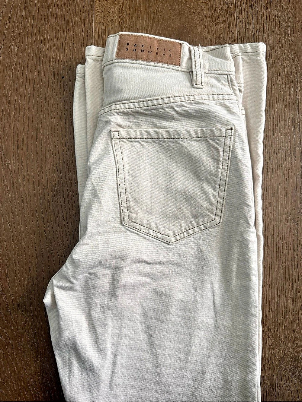 PacSun High Rise Bootcut Jeans Cream Waist 24